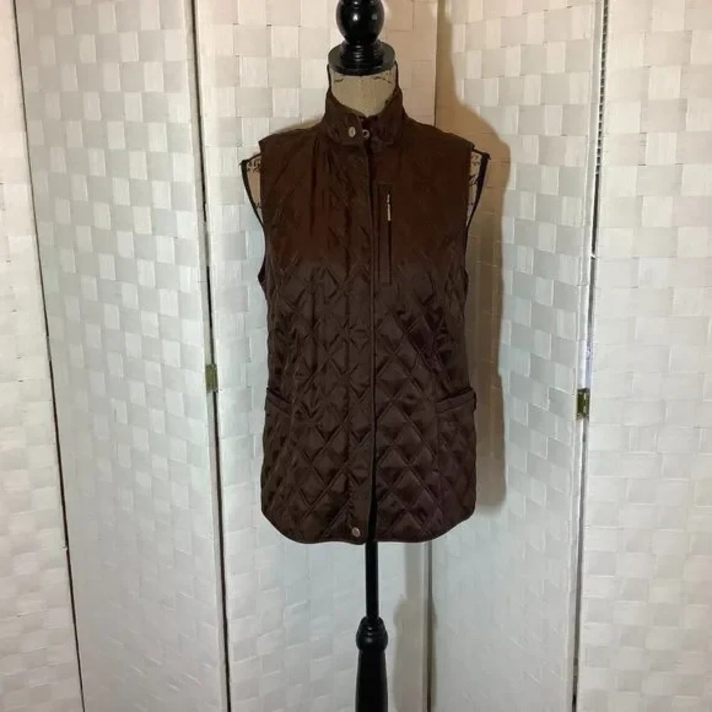 Bobby Jones brown quilted vest size medium